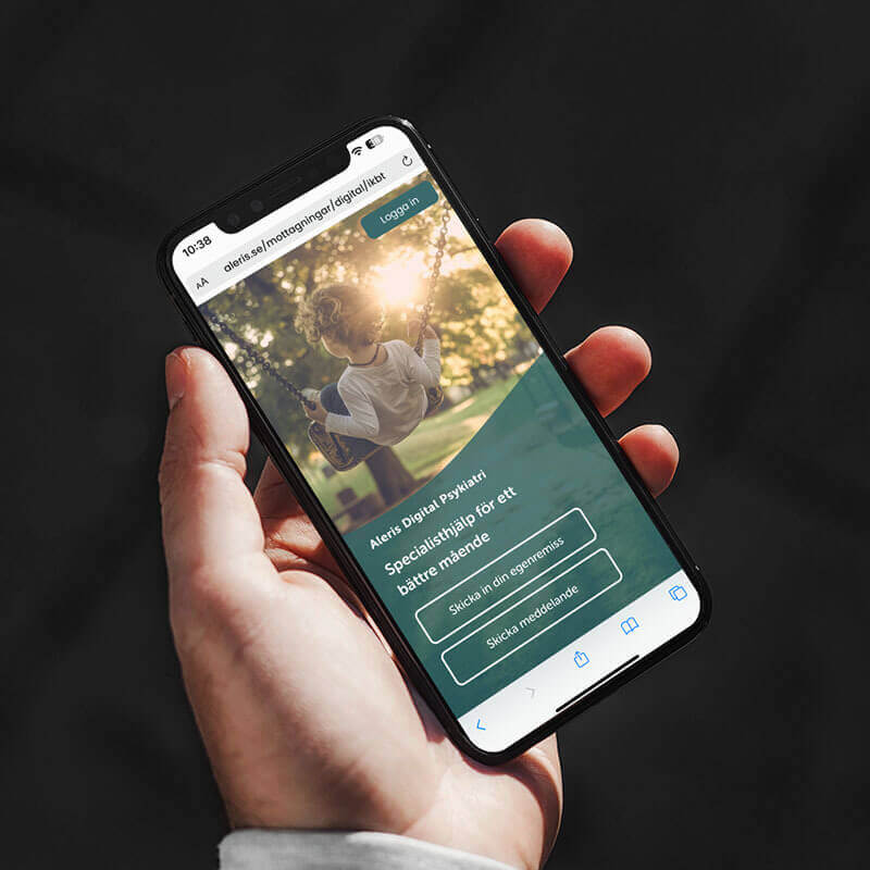 Aleris mobilapp for digital psykiatri med Curoflow digital vardplattform