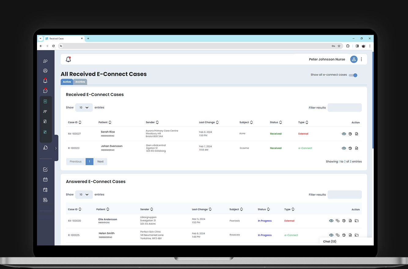 Consultations & referrals between healthcare providers in Curoflow telemedicine software